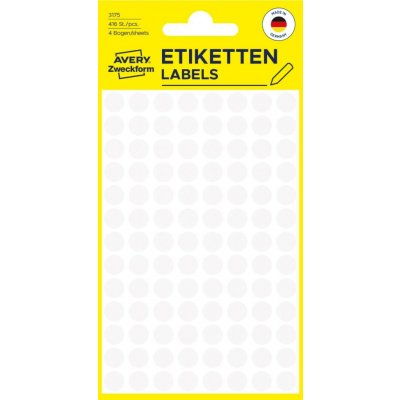 Avery Zweckform 3175 Samolepící kolečka 8 mm 416 ks bílé – Hledejceny.cz