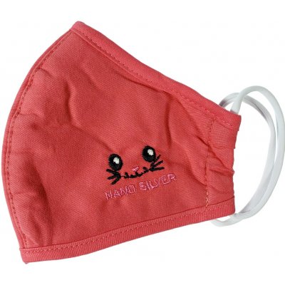 Respinano Nano rouška s aktivním stříbrem dětská tmavě růžová 5 – Zboží Dáma