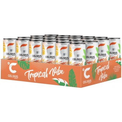 Celsius Energetický Nápoj Tropical Vibe Ananas Karambola 24 x 355 ml – Zboží Mobilmania