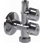 ARCO kombinovaný pračkový ventil s odbočkou 1/2\'x3/4\'x3/8\', anticalc, chrom – Sleviste.cz