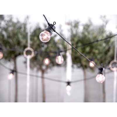 Světelný řetěz černý RETRO žárovky LED - světýlka na svatební výzdobu a dekoraci – Zboží Mobilmania