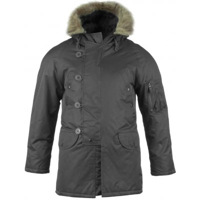 Bunda Mil-tec US pilotní N-3B basic dlouhá černá – Zboží Dáma