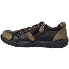 Urban ladies dámská kožená obuv S 3820.02.439-437 DK černá-olivová