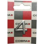 Domovní číslo "4" nerezová ocel, nalepovací, 2,5 cm – Zboží Mobilmania