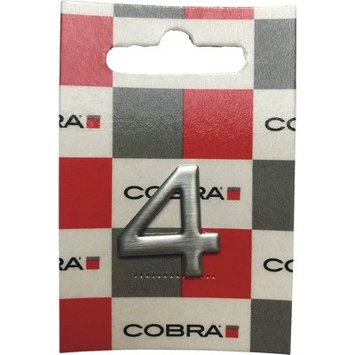 Domovní číslo "4" nerezová ocel, nalepovací, 2,5 cm – Zboží Mobilmania