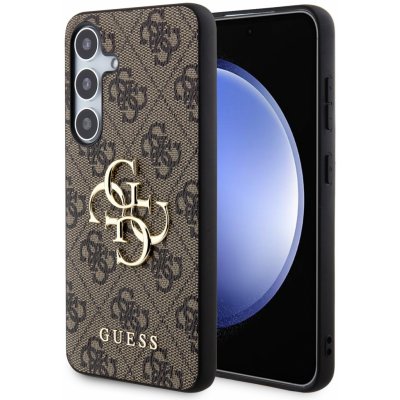 Guess PU 4G Metal Logo Zadní Samsung Galaxy S24+ hnědé – Sleviste.cz