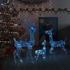 Vánoční osvětlení Nábytek XL Vánoční dekorace akrylová sobí rodinka 300 LED modrá