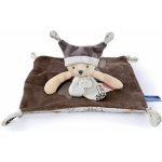 Doudou et Compagnie plyšový medvedík na maznanie Bear Taupe Flat Comforter s QR kódom na rozprávky hnedý 25 cm DC4058 – Hledejceny.cz