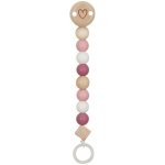 Goki klip na dudlík dřevo a silikon růžová – Zboží Dáma