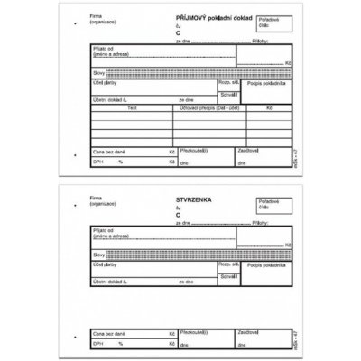 MSK 247 Příjmový pokladní doklad číslovaný A6 NCR – Hledejceny.cz