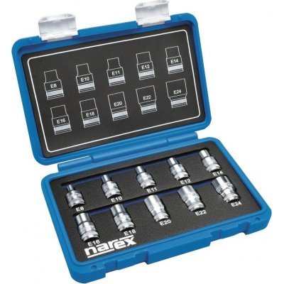 NAREX 443000963 Sada hlavic 1/2" nástrčných TORX E 8-24 10dílná – Hledejceny.cz