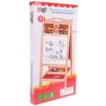 Dřevěná oboustranná dětská tabule s počítadlem a hodinami – Sleviste.cz