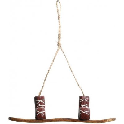 Hnědo-višňová vánoční ozdoba Snowboard Vintage 5*3*17 cm Chic Antique – Hledejceny.cz