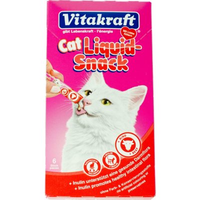 Vitakraft Cat Liquid snack hovězí a inuline 6 x 15 g – Sleviste.cz