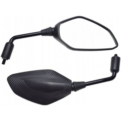zrcátka zpětná skútr moto závit M10x1,25 mm pravý/pravý - imitace carbon | Zboží Auto