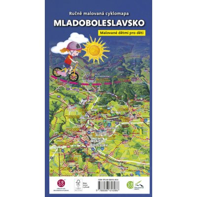 Mladoboleslavsko dětem / Ručně malovaná cyklomapa – Zboží Dáma