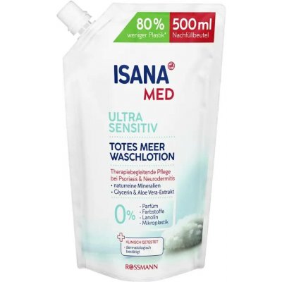 Isana Med tekuté mýdlo Ultra Sensitive mrtvé moře náhradní náplň 500 ml – Zboží Dáma