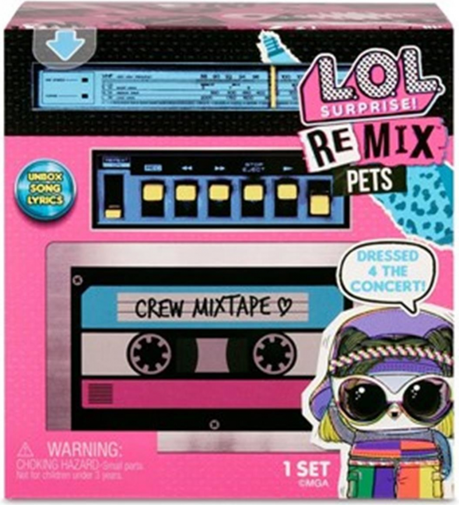 L.O.L. Surprise! Remix Pets Pack with Real Hair & 9 Surprises