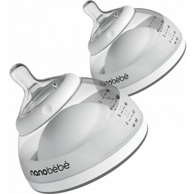 Nanobébé přechodová láhev 2ks šedá 240ml – Zboží Dáma