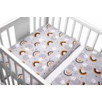 Baby Nellys povlečení Ježek a Duha šedé 120 x 90 cm – Zbozi.Blesk.cz