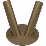 Fasádní držák na vlajku - zlatý (kruh) - Dvouramenný – Zboží Mobilmania