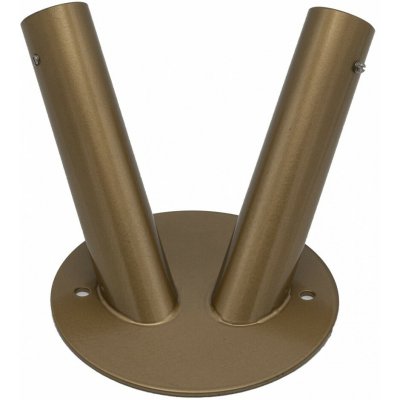 Fasádní držák na vlajku - zlatý (kruh) - Dvouramenný – Zboží Mobilmania