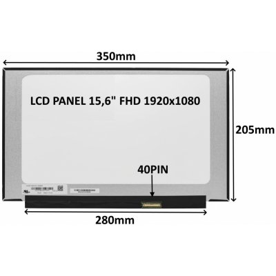 SIL LCD PANEL 15,6 FHD 1920x1080 40PIN MATNÝ IPS 144HZ / BEZ ÚCHYTŮ 77030550 – Zboží Živě