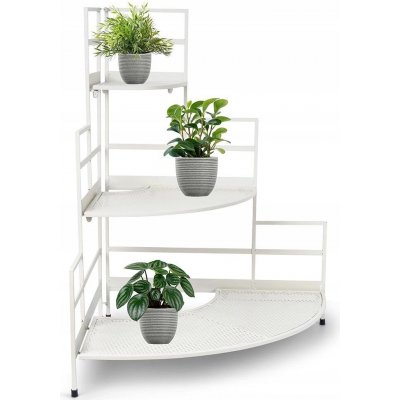 PROGARDEN Stojan na květiny rohový 3 patra KO-X71000660 – Sleviste.cz