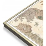 National Geographic Anglie a Wales - nástěnná mapa Executive 75 x 90 cm Varianta: mapa v hliníkovém rámu, Provedení: zlatý matný rám – Hledejceny.cz