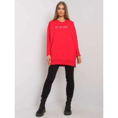 RUE PARIS Fashionhunters bavlněná tunika pro ženy Červená – Zboží Mobilmania
