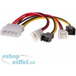 Akyga Adapter Molex/2 x 3-pin 12V/2 x 3-pin 5V 15cm AK-CA-34 – Zboží Mobilmania