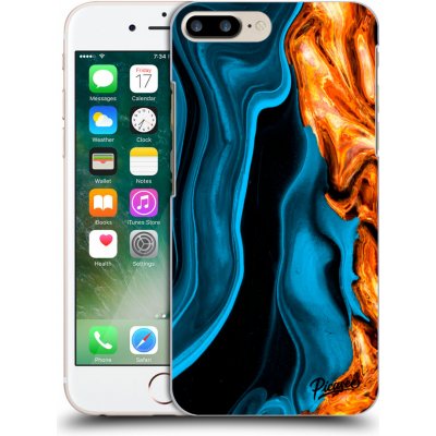 Pouzdro Picasee silikonové Apple iPhone 7 Plus - Gold blue čiré