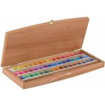 Akvarelové barvy White Nights v dřevěném boxu 48 dílný set – Zboží Dáma