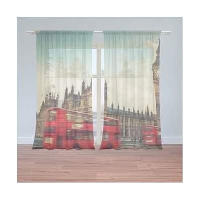 Sablio Záclony Londýn: 2ks 150x250cm – Hledejceny.cz