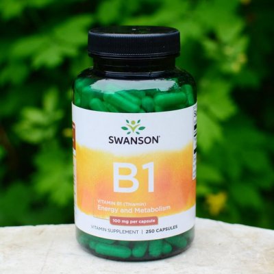 Swanson Vitamín B1 Thiamin 100 mg 250 kapslí