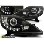 PEUGEOT 107 2005+ PŘEDNÍ ČÍRÁ SVĚTLA DAYLIGHT LED BLACK | Zboží Auto