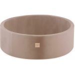 Plush Nest suchý bazén kulatý samet zlatý / béžový 90 x 30 cm – Hledejceny.cz