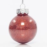Eurolamp vánoční ozdoby červené lesklé plastové koule se třpytkami 6 cm set 12 ks – Hledejceny.cz