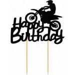 Zápich na dort Happy Birthday závodní motorka 10ks - Cakesicq – Hledejceny.cz