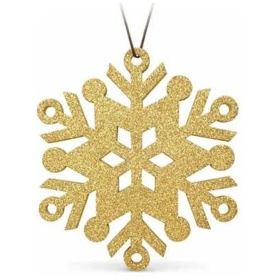 DECOLED Vánoční ozdoba vločka III, pr. 15 cm, zlatá, překližka, venkovní – Hledejceny.cz