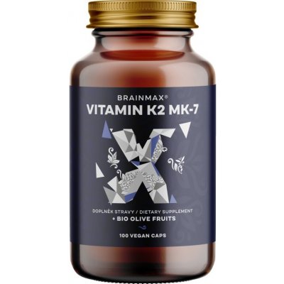 BrainMax Vitamin K2 jako MK7 all-trans K2VITAL®DELTA 150 mcg, 100 rostlinných kapslí