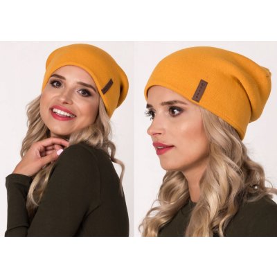 Fashionweek elegantní dámská teplá čepice beanie ZIZI-V1 Hořčičný – Hledejceny.cz