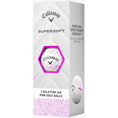 Callaway Supersoft 25 Pink Splatter 2-plášťové 3ks – Zboží Dáma