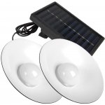 High Bay LED solární lampa 2 kusy 3,6W 6500K Studená bílá bílá s pohybovým a soumrakovým senzorem černá IP44 Masterled – Hledejceny.cz