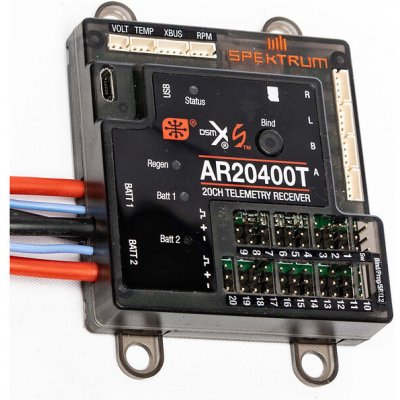 Spektrum přijímač AR20400T 20CH PowerSafe s telemetrií SPMAR20400T – Zboží Mobilmania