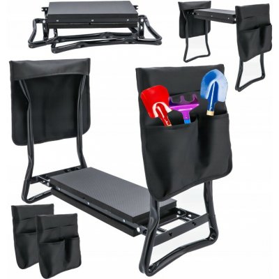 Pro-Tech shop Zahradní židle – klekátko, se 2 kapsami, černá 41092 OM-992207 – Zboží Dáma