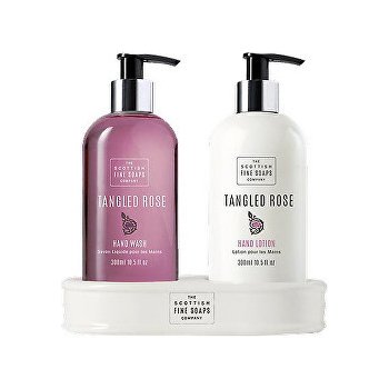 Scottish Fine Soaps Luxusní Tajemná růže Tekuté mýdlo 300 ml + Mléko na ruce 300 ml dárková sada