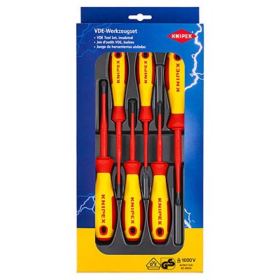 KNIPEX Sada plochých a křížových šroubováků 6 ks 00 20 12 V04 – Zbozi.Blesk.cz