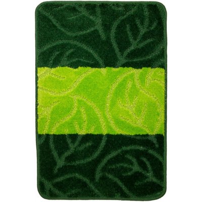 Nej-koberce MILANO lahvově zelený listí 50x80 cm – Sleviste.cz