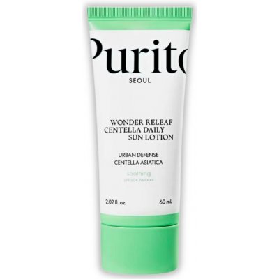 Purito Seoul - Wonder Releaf Centella Daily Sun Lotion SPF50+ - Ultralehký opalovací krém - 60 ml – Sleviste.cz